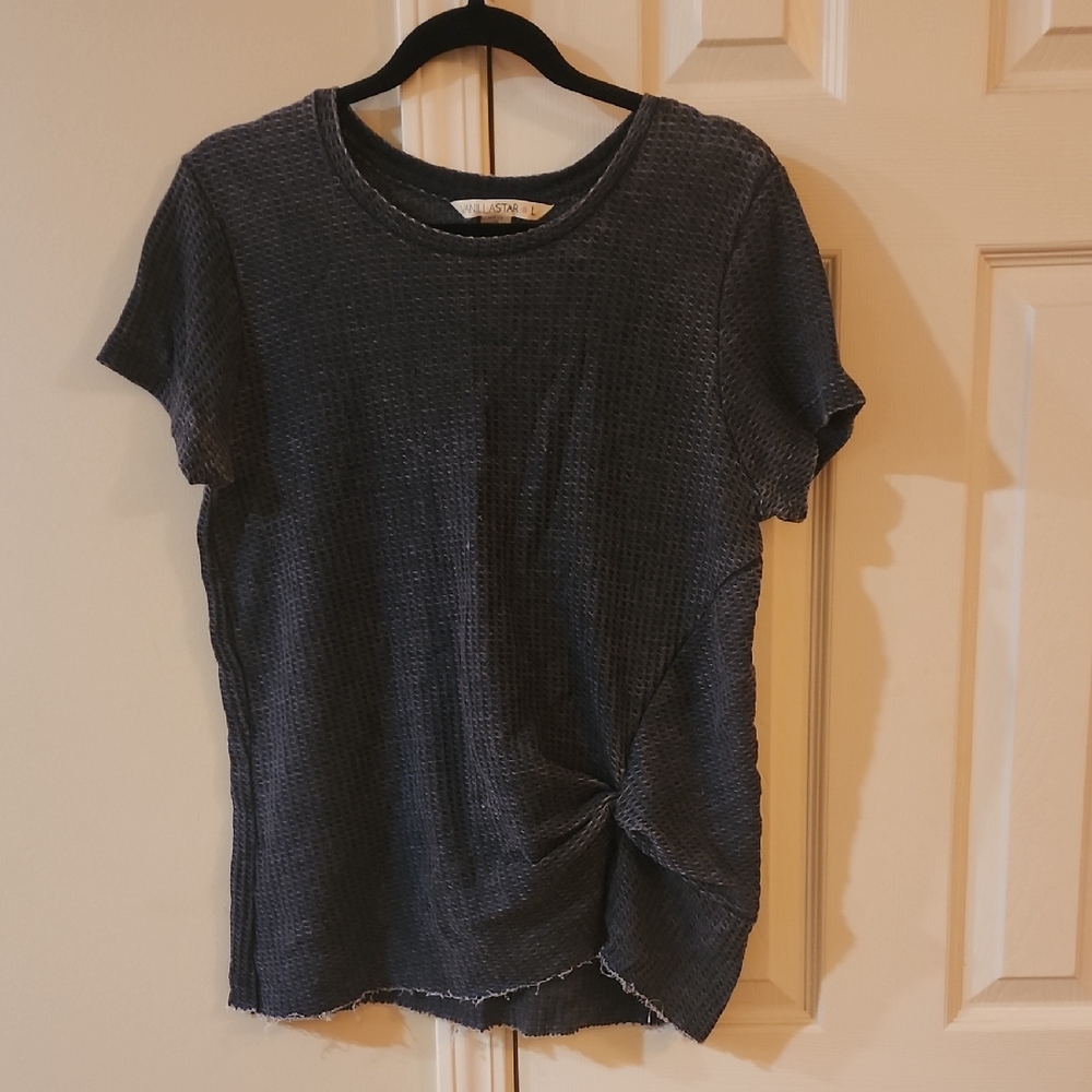 Women's Black Textured Top